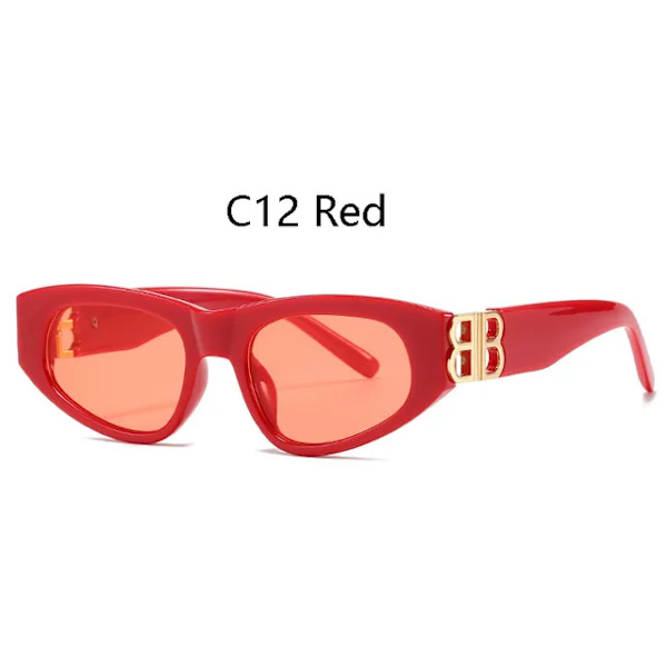 2022 New Summer Retro Solglasögon Kvinnor Liten fyrkantig ram Bokstav Solglasögon Dam Ocean Lens Solglasögon Oculos UV400 Eyewear 8189 C12 As shown