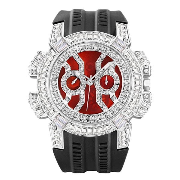 Moissanite Diamond Jacob&Co Mode Watch för män Ny watch Herr Hip Hop Lyx 18K guld Chrono vit gummiröd watch V318-SBL