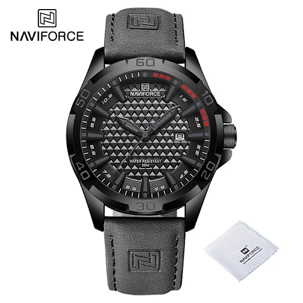 NAVIFORCE Herr Casual Militär Quartz Watch för män Läder Vattentät klocka Relogio Masculino NF8023 BGYGY
