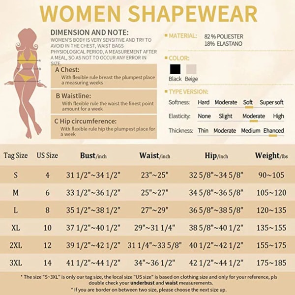 Body Shapewear för kvinnor efter operation Kompressionsplagg Fast kontroll Kroppsformare Waist trainer Slimmande underkläder Black XL