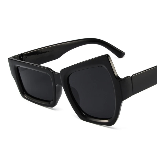 Mode Irregular Square Solglasögon Man Mode Märke Designer Personlighet Solglasögon Man Vit Svart Spegel Oculos De Sol Black Gray Other