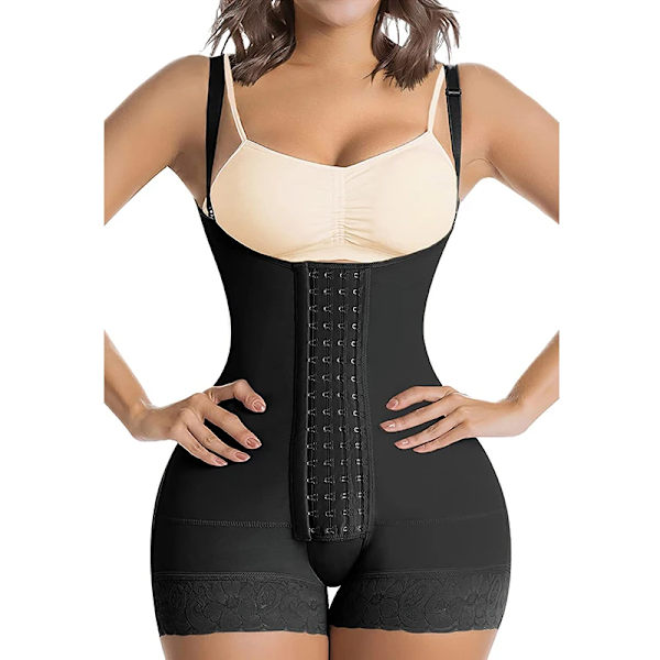 Shapewear för kvinnor Pärmar Shapers Magkontroll Trosor Fajas Body Shaper Butt Lifter Lår Smalare Waist Trainer Korsett Black XL