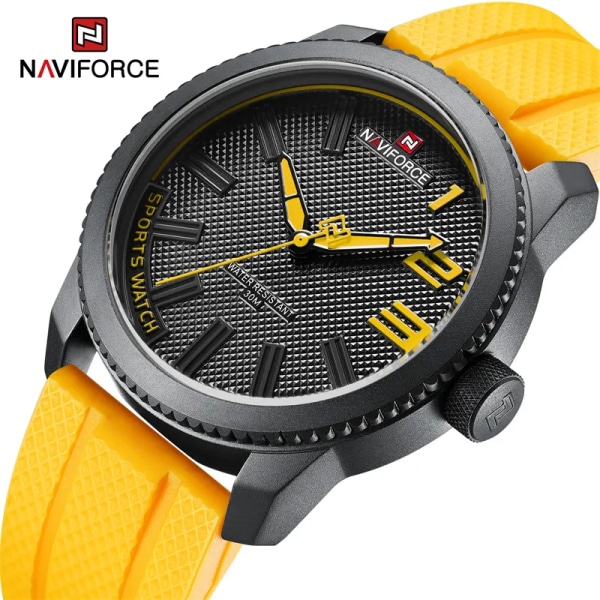 2022 Top Märke Lyx Silikonrem NAVIFORCE Herrklockor Vattentät Sport Kvarts Watch Herrklocka Relogio Masculino BOO-BOX