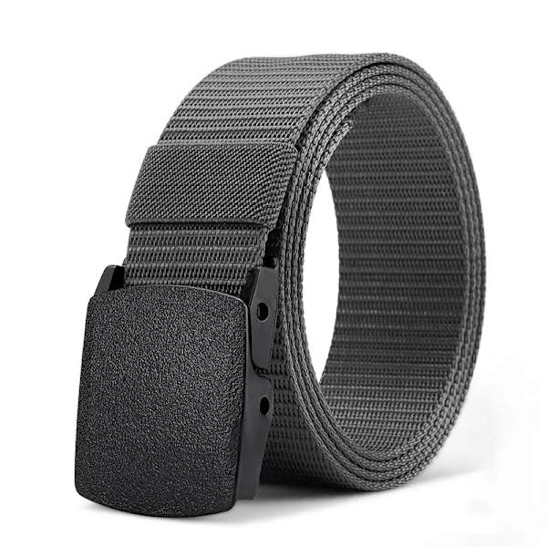 JIFANPAUL Automatiskt spänne Nylon Man Army Taktiskt Bälte Herr Militär midja Canvasbälten Cummerbunds Högkvalitetsrem PLM gray 125cm