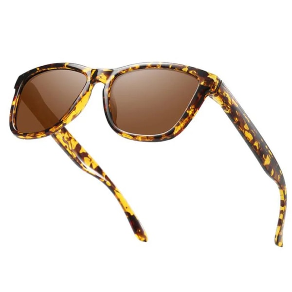 RBENN Nya polariserade solglasögon Kvinnor Män Mode Körning Solglasögon för män Märke Designer Fiskeglasögon Gafas UV400 Leopard Brown as picture