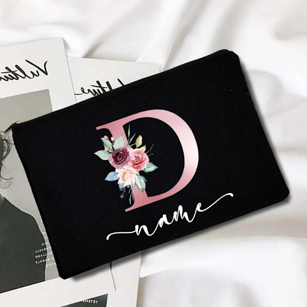 Personlig sminkväska Anpassat print Sminkväska Organizer Bröllopsfest Brudpresenter Organizer Tvättförvaringspåse D3pinkD