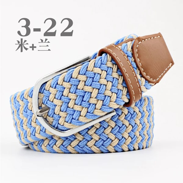 Canvasbälte utomhus taktiskt bälte unisex högkvalitativ canvasbälte för jeans Man Lyxiga Casual Straps Ceintures Bälten för kvinnor FB beige blue 3.3cmX107cm