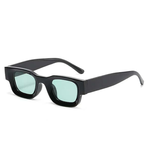 DYTYMJ Polariserade solglasögon Män Liten båge Fyrkantiga solglasögon Anti Blue Light Glasögonbåge Dam/män Hip Hop Oculo Masculino BlackGreen-Polarized Free Cloth