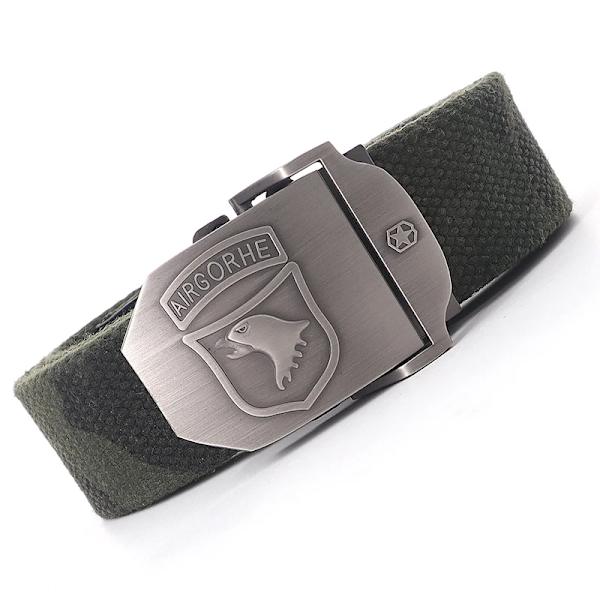 Canvas militärt taktiskt bälte män Hög kvalitet brett metall slät spänne bälte Byxor Tillbehör Ny unisex utomhusträningsbälte Camouflage belt 110cm