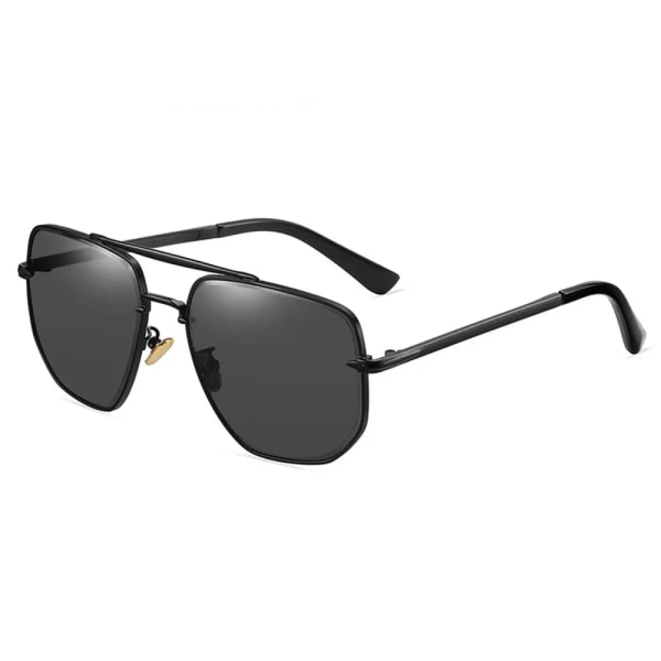 Polariserade solglasögon för män Mode Metall Anti-bländning Solglasögon Solglasögon UV400 Skydd Gradient Solglasögon Black Black