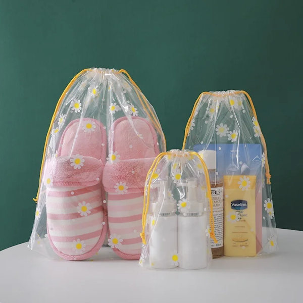 1 ST Transparent Vattentät Resekosmetikväska Case för kvinnor Badkar Smink Organizer Toalettartiklar Tvätt Skönhetssats Förvaringspåse 1pc Flamingo 16x20cm