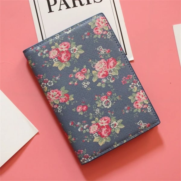 Mcneely Fashion Elegant Women Passport Cover Ryska högkvalitativa blommor Cover på Passport Girls Passport Case as picture(.2650)