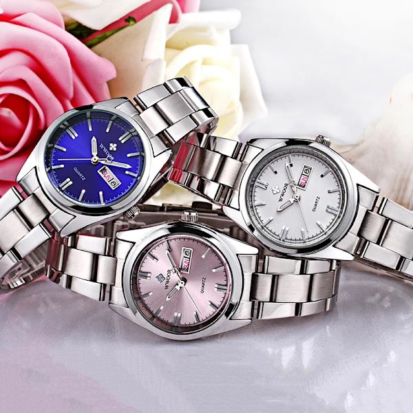 Montre Femme 2023 WWOOR Mode Damklockor Vattentät Quartz Silver Klocka Dam Automatisk Dateklänning Armbandsur Watch Mujer silver pink