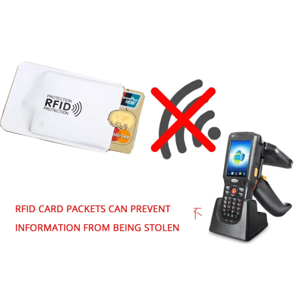 Nyaste Anti Rfid-korthållare NFC-blockerande läsare Lås ID Bankkortshållare Case Metall Case Aluminium 5pcs black