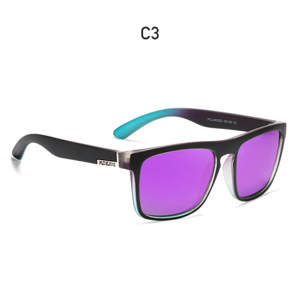 Fashion Guy's Solglasögon från KDEAM Polarized Solglasögon Herr Klassisk design All-Fit Spegel Solglasögon Med Brand Box CE C3