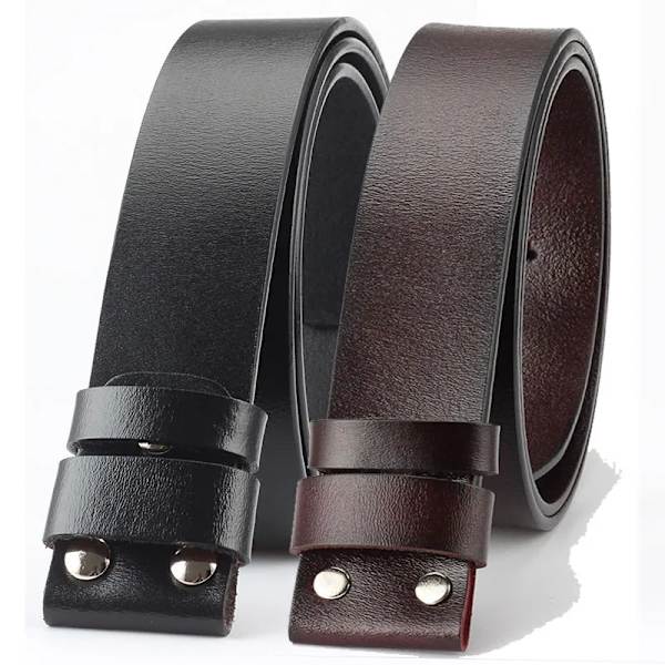 Cowskin Cow Bälte i äkta läder Inget spänne för smidigt spänne Cowboy 5 färger Bälten Body utan spänne för män Tillbehör Red 100cm