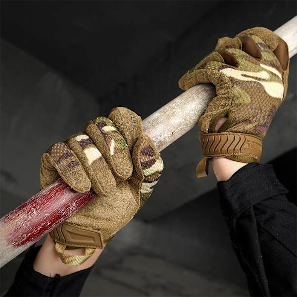 Taktisk handske Militär Armé Helfingerhandskar Herr Airsoft Cykling Sport Camping Träning Cykling Paintball Lättvikts Camo A9 Multicam M