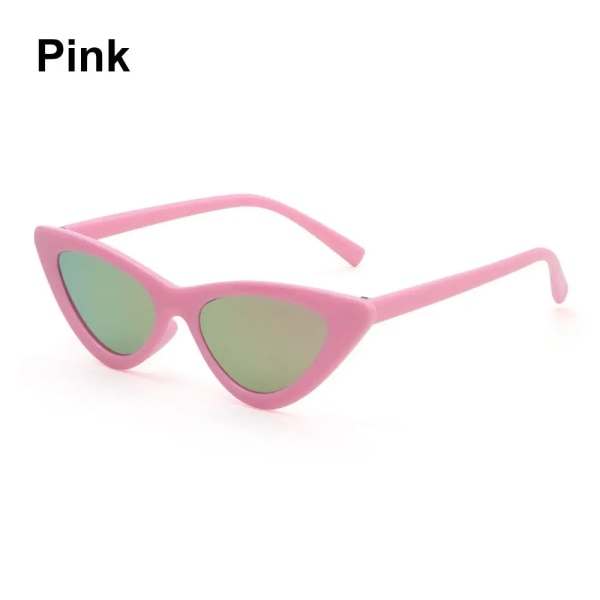 Sommarpojke Flicka Triangel Cat Eye Solglasögon UV400 Skydd Barn Ultraviolettsäkra Baby Personlighet Trendigt 3-9 år pink-(for Children)