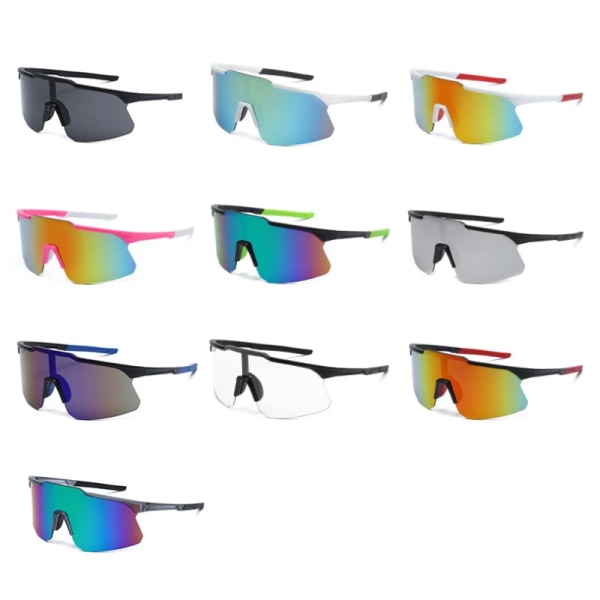 Polarized Sports Herr Solglasögon Road Cycling Glasögon Mountainbike Cykel Ridskydd Glasögon Glasögon Färgglada linsvisir C9