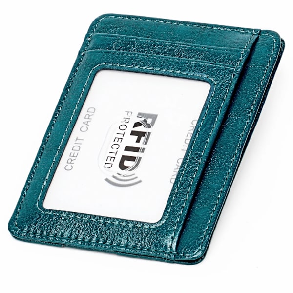 Case Pengafodral RFID Blockering Smal Minimalistisk Kreditkortshållare Små ficka Plånböcker för män Kvinnor Navy Blue