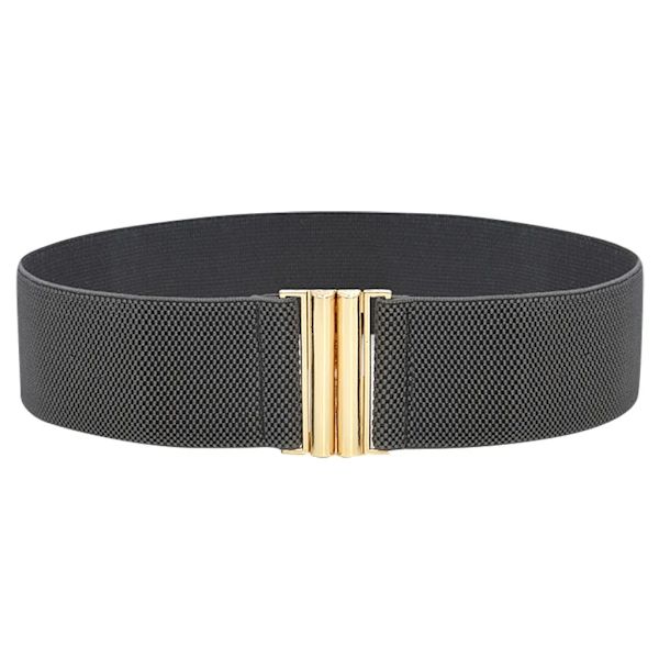 Brett resårbälte Enfärgad Korsettbälte Metallspänne Dammode Cummerbands Stretch Cinch Midjeband Klänning Midjebälte #YY Dark Grey
