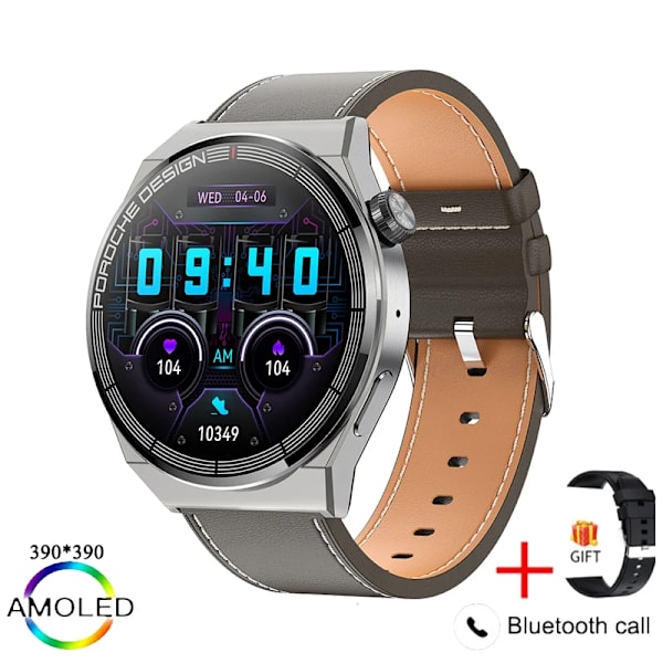 Ny watch GT3 Pro Smart Watch Herr NFC Vattentät Sport Fitness Tracker Bluetooth Call Smartwatch Man för HUAWEI Android IOS silver belt