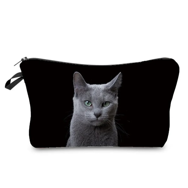 Värmeöverföring Djurmönster sminkväska Söt katt Print Kosmetiska väskor Högkvalitativ organizer Multifunktion Kvinnor Case hz5102 Cat Dog Bag