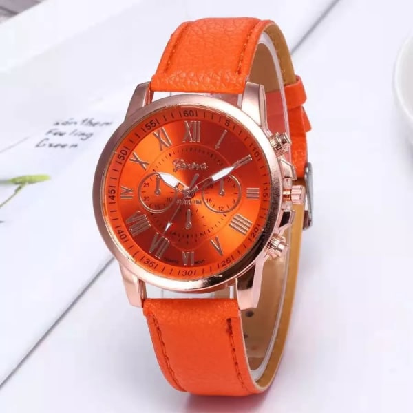 WOKAI BRAND 2020 NYTT Watch Dammode Casual Läderbältsklockor Enkla damklänning Quartz Clock Armbandsur Reloj mujer watch(.190)