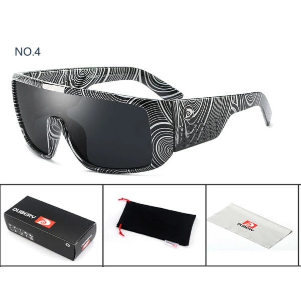 DUBERY Solglasögon Herr Retro Man Goggle Färgglada Solglasögon För Herr Modemärke Lyx Spegel Överdimensionerade solglasögon UV400 C4 D2030