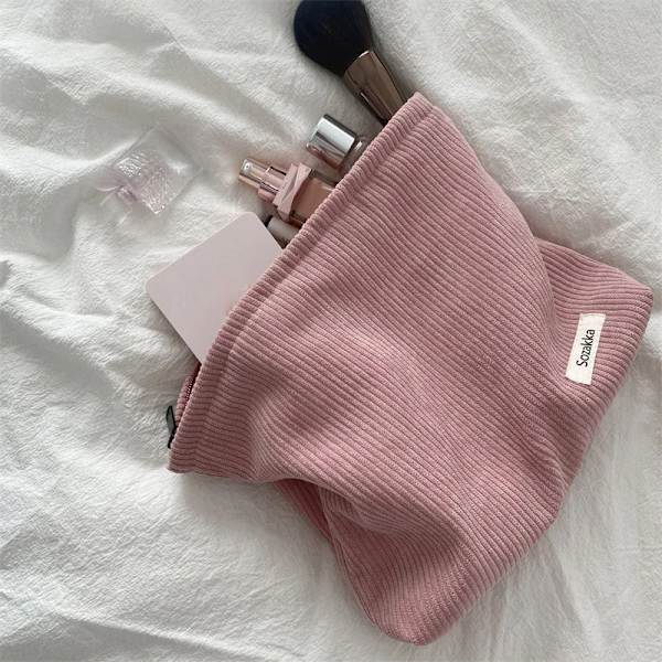 Manchester Sminkväska Organizer Clutch Retro Print Kosmetikväska Tvätta Kvinnor Rese Sminkpåse Skönhet Toalettförvaringsväskor Pink