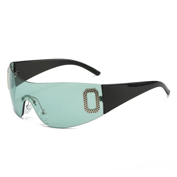 Modedesigner Solglasögon Dam Lyx Trendiga y2k Solglasögon Kvinna Shade Rosa glasögon Goggle 2000-talet lentes de sol mujer black green as shown