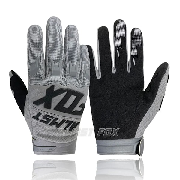 Almst Fox Topp Motorcykel Racehandskar Hel Finger Mountain Road Cykelhandske Herr Dam Mtb Atv Motorcykel Motocross Guantes Gray M