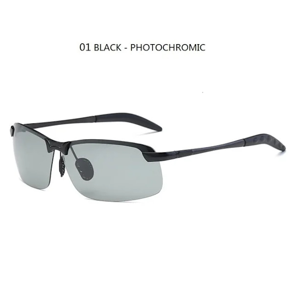 Begreat Photochromic Solglasögon För Män Polariserad Driving Chameleon Glasögon Man Byt färg Solglasögon Dag Nattseende BLACK - photochromic Black