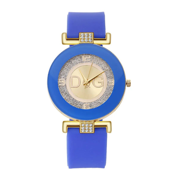 Enkla Svart Vit Kvarts Klockor Dam Minimalistisk Design Silikonarmband Armbandsur Big Dial Dammode Creative Watch 2022 Blue