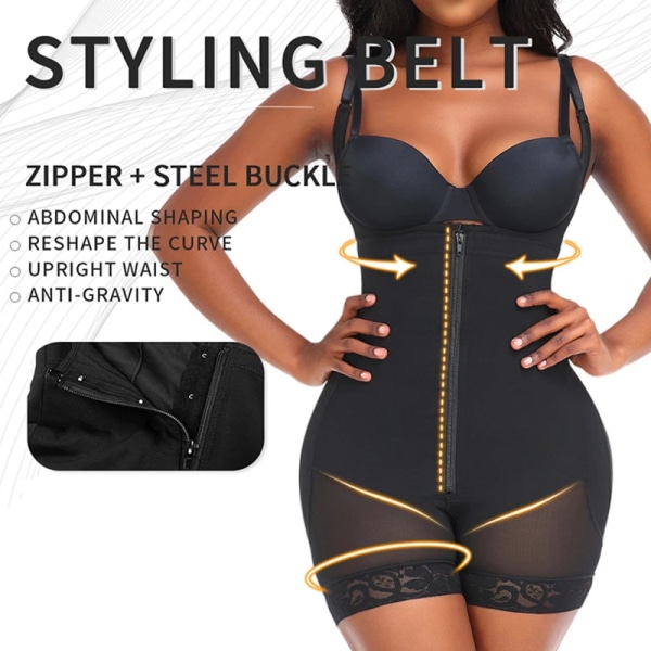 Fajas Colombianas Reduktiva gördlar Pärmar och Shapers Body Shapewear Dam Butt Lifer Platt mage Postpartum Waist trainer Black L