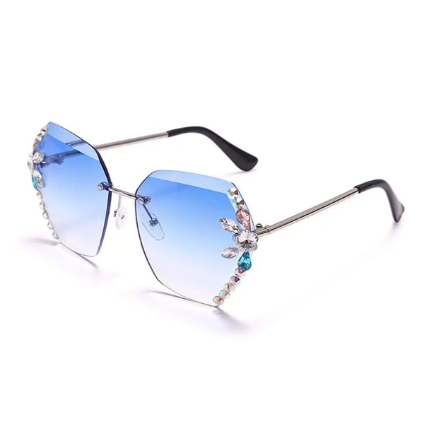 Unika Strawberry Solglasögon för kvinnor Män Festival Party Rave Solglasögon Juldekorationer Street Snap Eyewear Gradient Blue