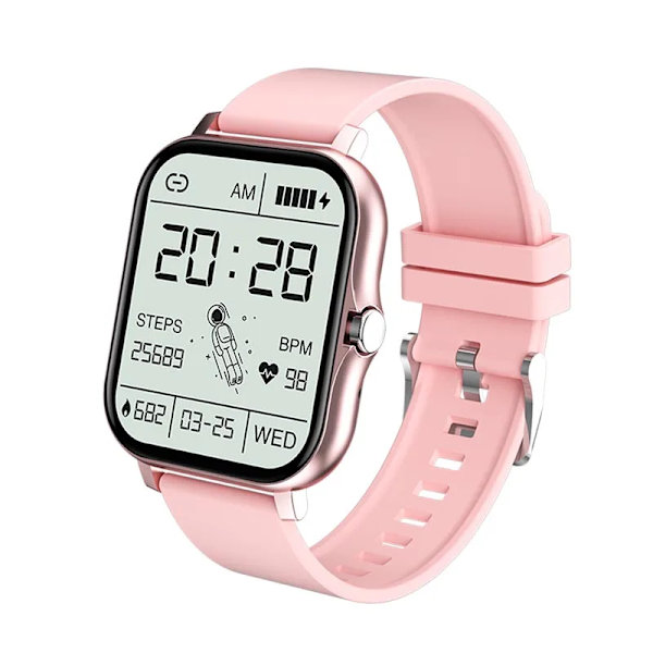 Ny Bluetooth samtal Watch Män Kvinnor Sov Puls Blodtryck Sport Smart Klocka Mode Dam Smartwatch Kvinna Silicone pink