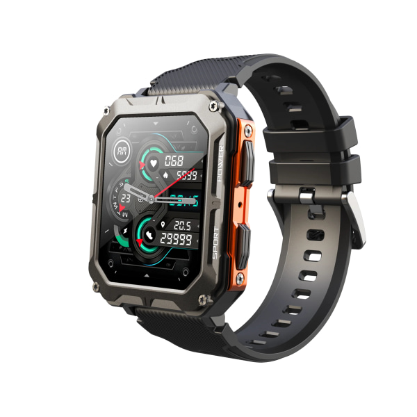 Ny C20 Pro Smart Watch Voice Assistant BT Wireless Call Business Outdoor Sport Vattentät armbandsur för Android iOS orange