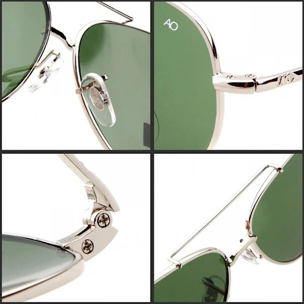 Märke Herr Solglasögon Army MILITARY MacArthur Aviation Style AO Allmänt Solglasögon Amerikansk lins Optiskt glas Oculos De Sol C4