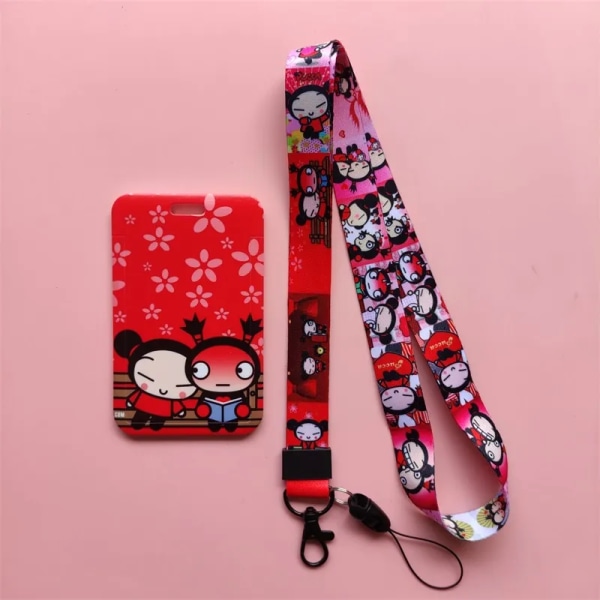 Mode Flickor Namnkort Student Bankkort Hållare Affärsmärke Kort Case Ram ABS Anställd Case Cover Student Lanyard ID-kort pucca card holder1