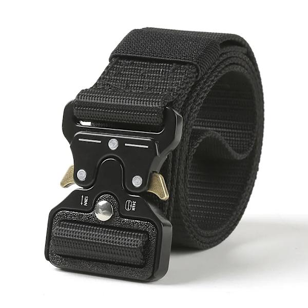 Army Style Stridsbälten Snabbkoppling Taktiskt bälte Mode Män Militär Canvas Midjeband Utomhus Jakt Vandringsredskap Navy blue ZS 3.8cm X 125cm