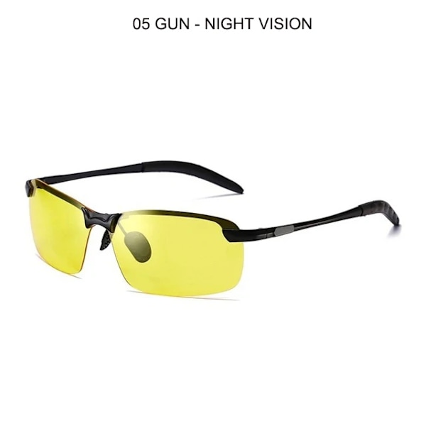 Begreat Photochromic Solglasögon För Män Polariserad Driving Chameleon Glasögon Man Byt färg Solglasögon Dag Nattseende GUN - night vision Black