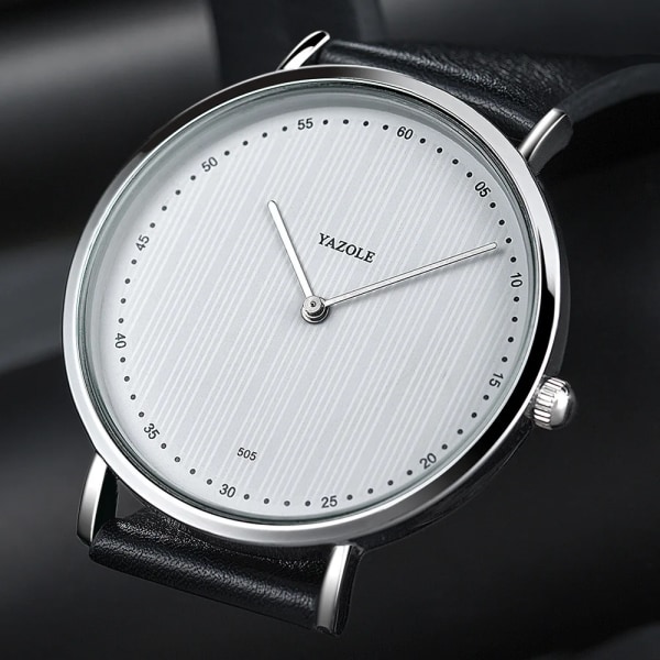 Lyxig watch med stort märke för män 2023 Minimalism Business Läder New Man Klockor Fashionabla manliga armbandsur Horloges Mannen black black