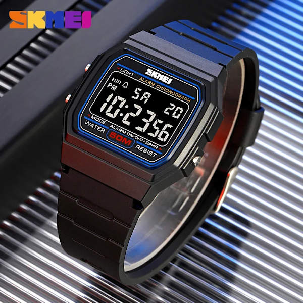 SKMEI Klockor Herr Alarm Chronograph LED Herr SKMEI Toppmärke Lyx Sport Klockor För Herr Armbandsur Relogio Masculino titanium