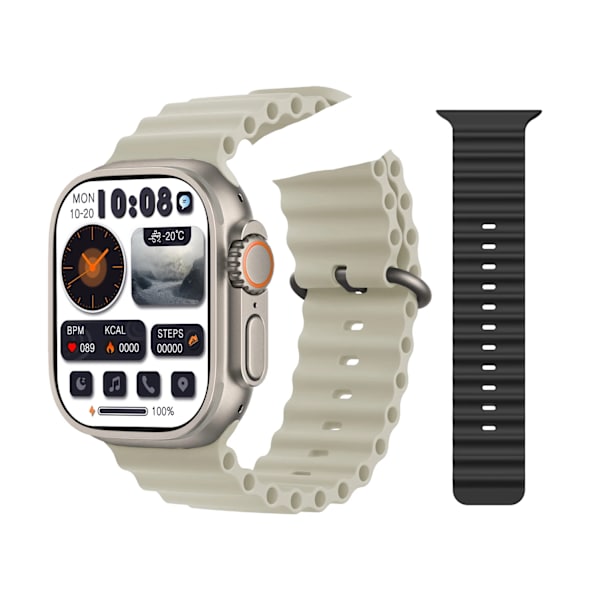 HK8 Pro MAX Ultra Smart Watch Series 8 49 mm 2,12 tum Amoled HD-skärm Hög uppdateringsfrekvens NFC Kompass Man Kvinna Sport SmartWatch and ocean strap-d