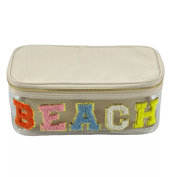 Ny vattentät nylon slitstark necessär Kosmetisk väska Enfärgad sminkväska för kvinnor Resetoalett Skönhet sminkväska Organizer no patch(.324) L(.324)
