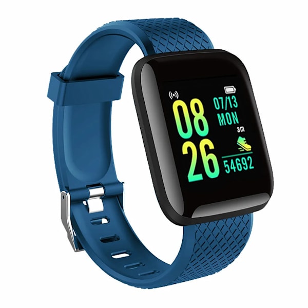 D20 Y68 Smart Watch Bluetooth Svara samtal Sport Fitness Tracker Custom Dial Smartwatch Män Kvinnor betygsätt blodtryck PK D13 D18 D13 blue
