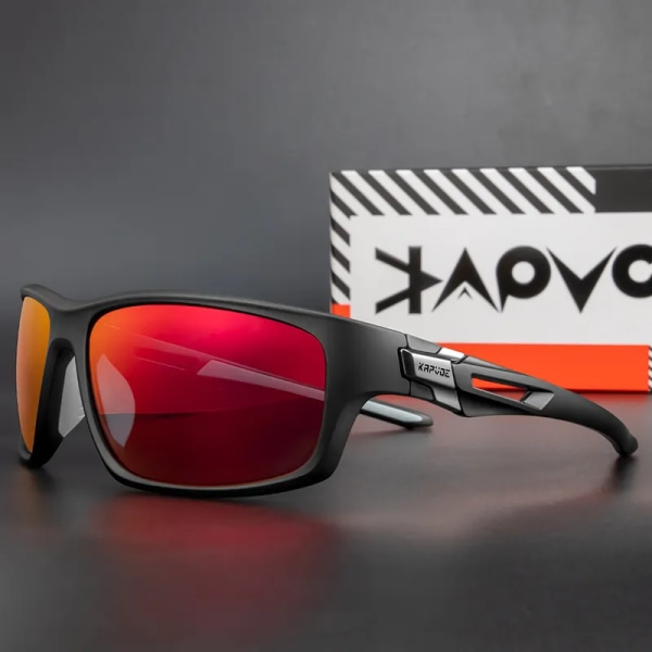 Kapvoe Cykelglasögon Polarized Fishing Solglasögon MTB Herr Driving Shades Glasögon Vandring Cykling Solglasögon UV400 Eyewear KE-X4-01 Polarized LENS