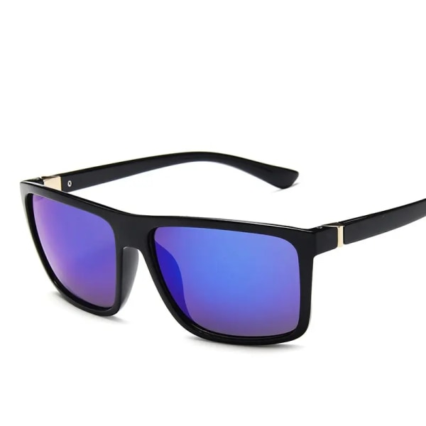 Solglasögon Herr Klassiska fyrkantiga Solglasögon Brand Design UV400 Skyddsskydd Oculos De Sol Hombre Glasögon Driver bright black As Picture