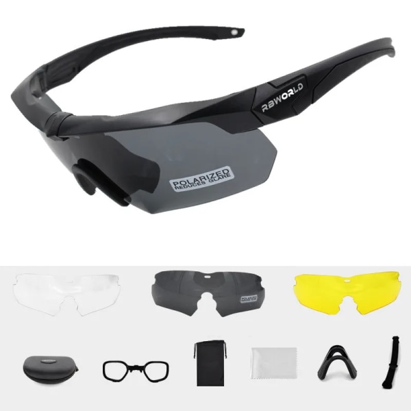 Tr90 Military Goggles 3 lins Solglasögon Skottsäkra Army taktiska Glasögon skytte Glasögon MTB Cykling 1 Polarized 2 PC(.291)